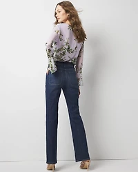 Chain Detail High-Rise Bootcut Jean