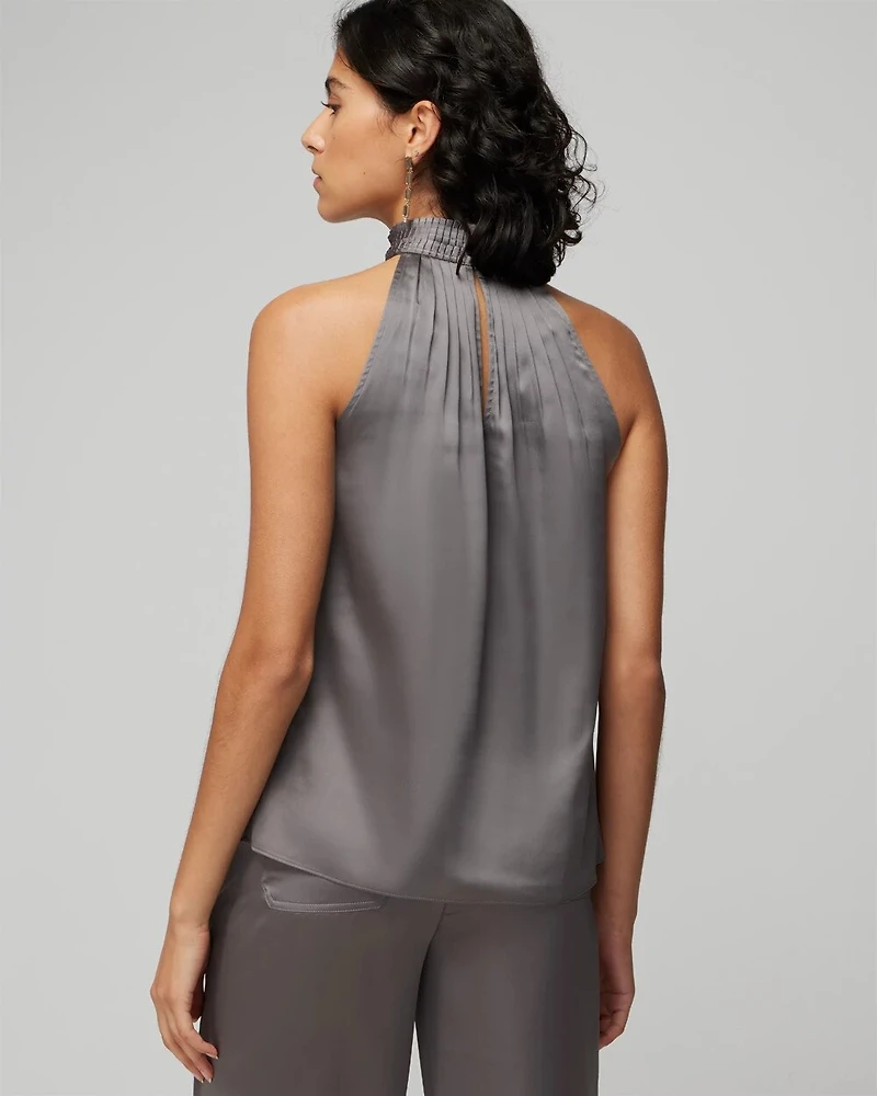 Halter Pleated Shell