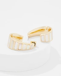 Mother of Pearl Small Hoop Earrings