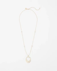 Gold Twisted Pendant Necklace