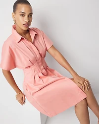 Poplin Corset Shirt Dress