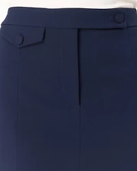 Luxe Stretch Extended Tab Pencil Skirt