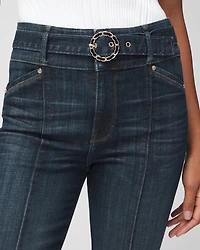 Extra High Rise Everyday Soft Novelty Belt Straight Leg Jeans