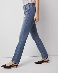 Petite High-Rise Straight Full-Length Jeans