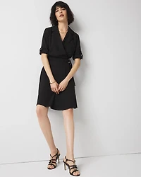 Crepe Shirt Dress