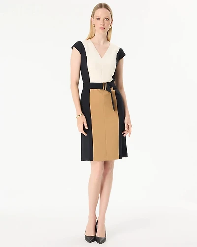 Belted Colorblock Dress