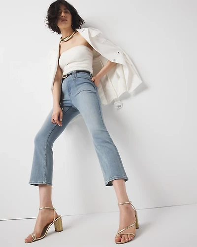 High-Rise Double Pocket Kick Flare Jean