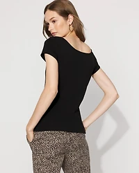 WHBM FORME™ All Ways Stretch Wide Scoop Neck Tee