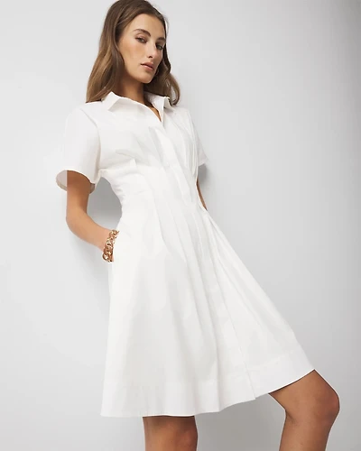 Poplin Corset Shirt Dress