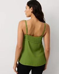 Pintuck Crepe Tank