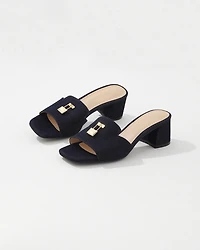 Denim Heeled Sandal