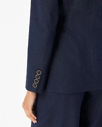 Petite Denim-Look Blazer