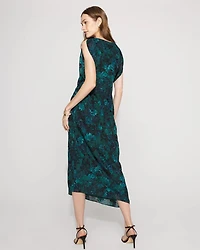 Flutter Sleeve Floral Slip Dress