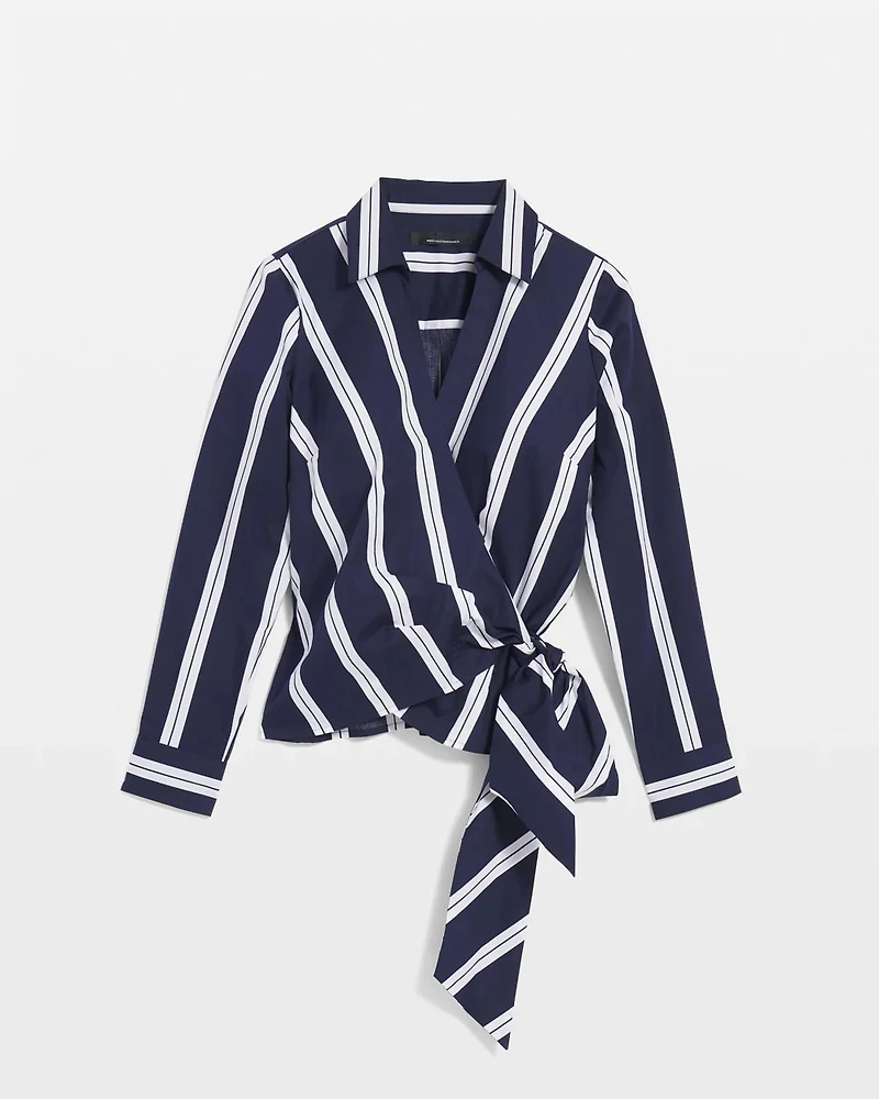 Surplice Poplin Shirt