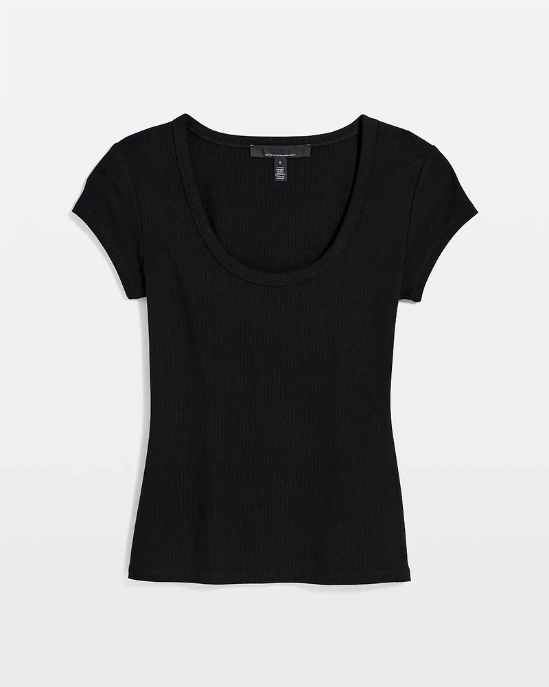 WHBM FORME™ Ribbed Scoop Neck Tee