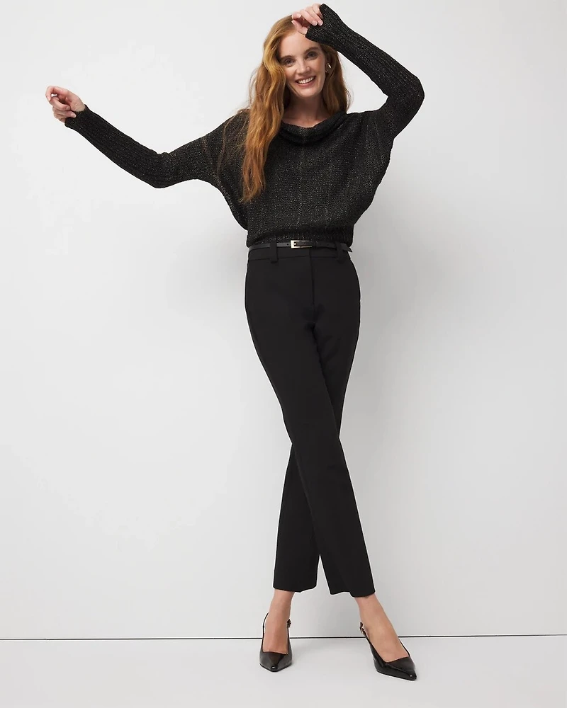 Metallic Dolman Pullover Sweater