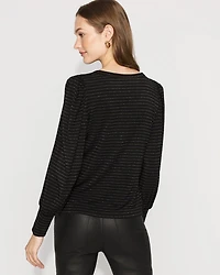 Long Sleeve Tee with Smocked Cuffs
