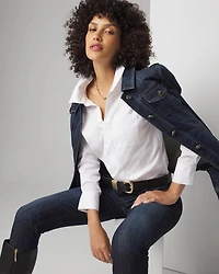 Cross Front Poplin Shirt