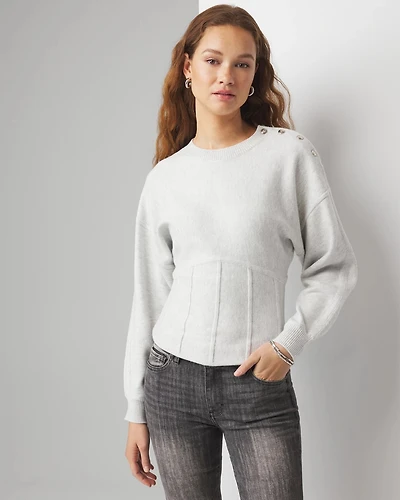 Corset-Inspired Pullover Sweater