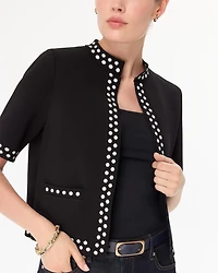 Short Sleeve Knit Cardigan