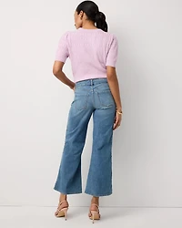 Featherweight High Rise Wide Leg Cropped Jean