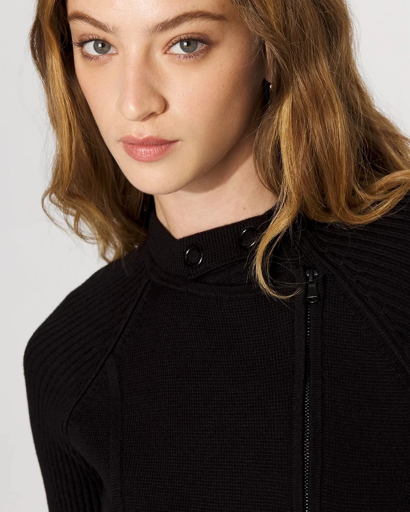Moto Sweater Jacket