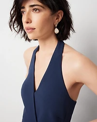 Tie Waist Halter Jumpsuit