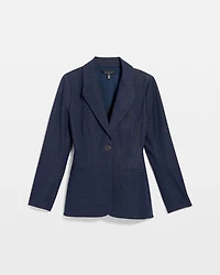Petite Denim-Look Blazer