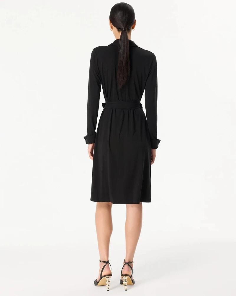 Collared Wrap Dress