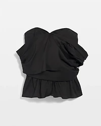Off-the-Shoulder Poplin Bustier