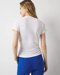 Shoulder Detail Draped Top