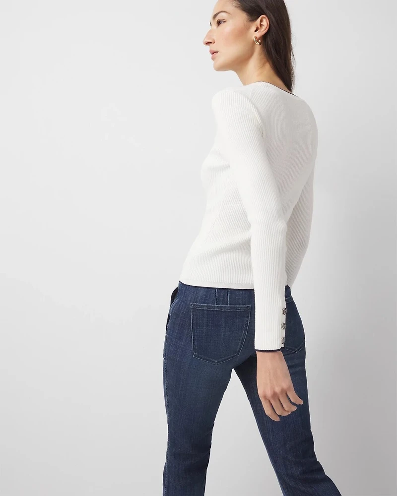 Ribbed Crewneck Pullover