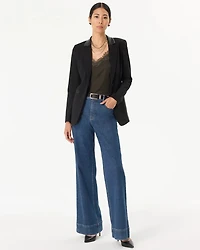Petite WHBM® Knit Crepe One-Button Blazer