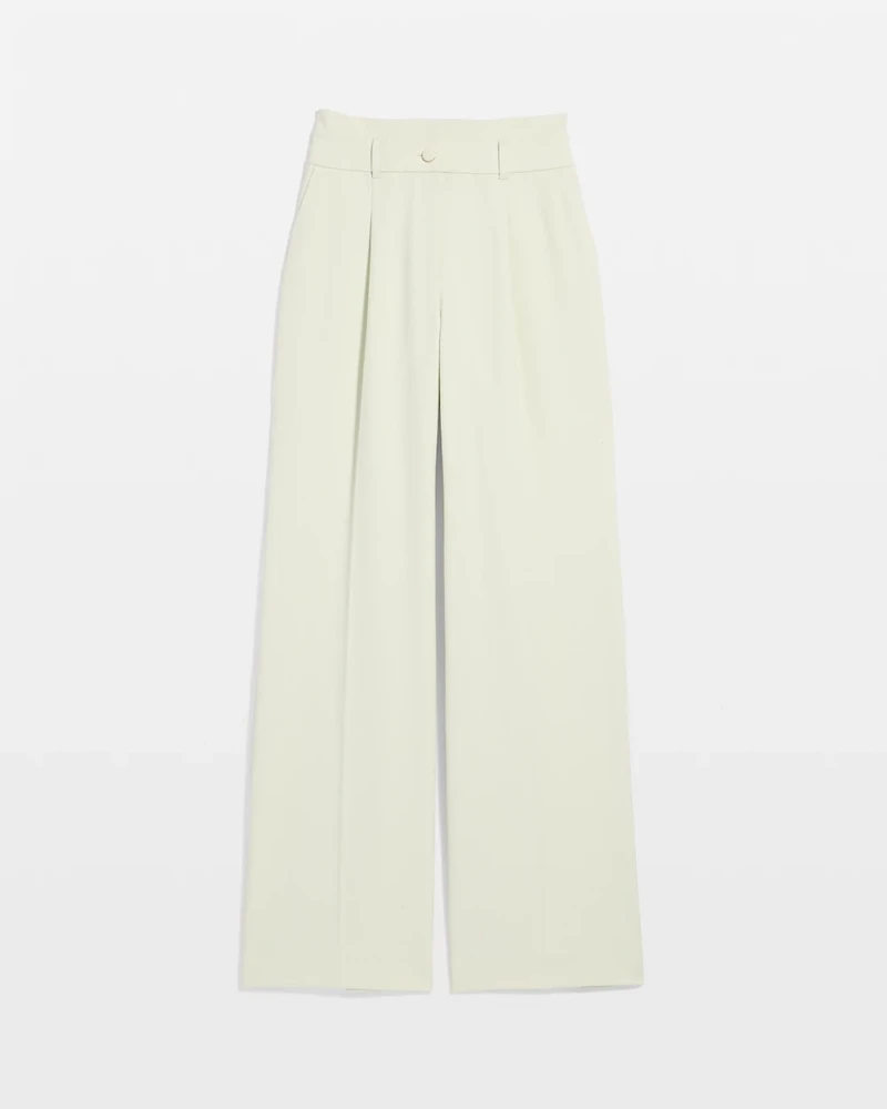 Double Waistband High Rise Wide Leg Pant