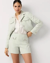 Pintuck High Rise Tailored Short