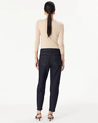 High-Rise Tapered Ankle Jeans