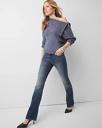 Zip Neck Dolman Sleeve Sweater