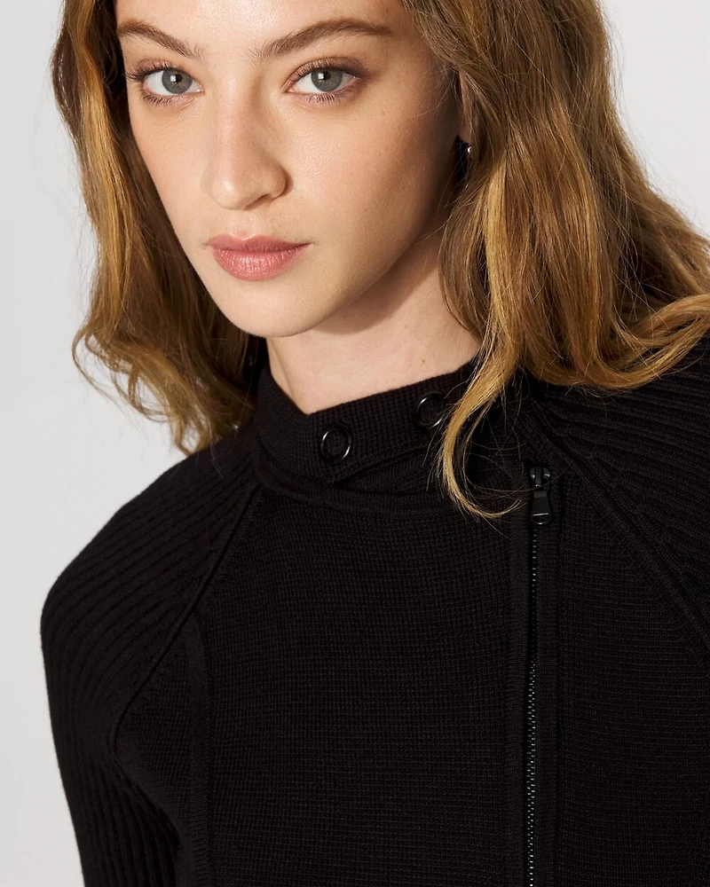 Moto Sweater Jacket