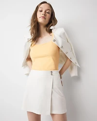 Pinstriped Tailored Skort