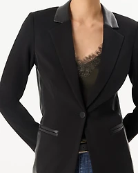 Petite WHBM® Knit Crepe One-Button Blazer