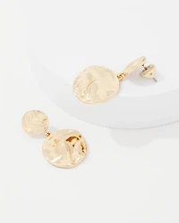 Sculptural Disc Drop Earrings