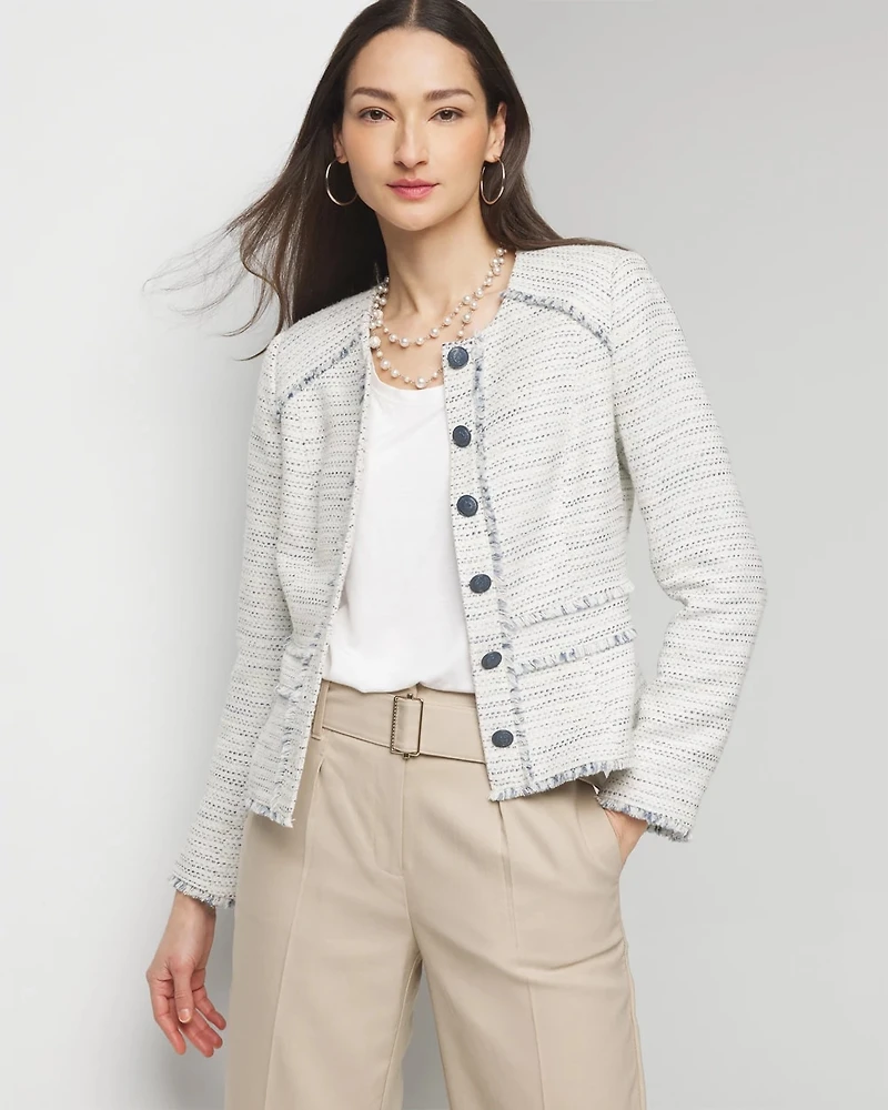 Space Dye Tweed Jacket