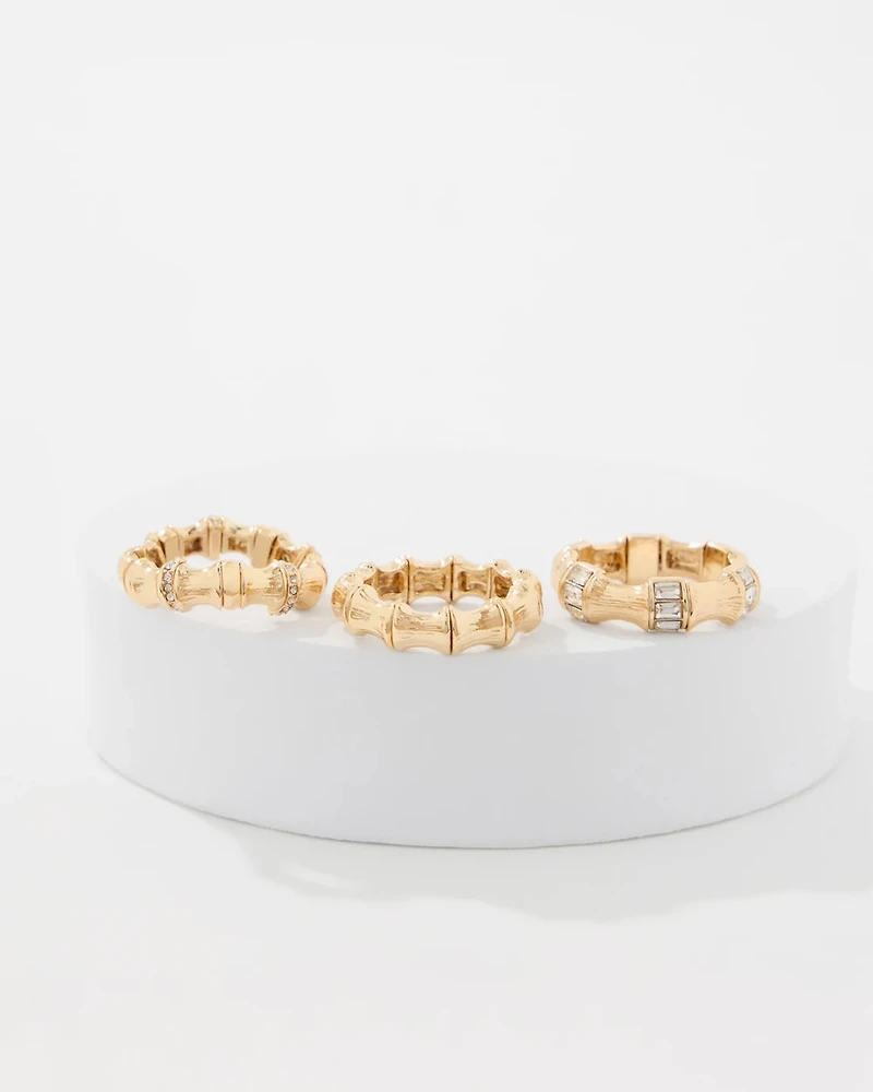 Set of Three Stretch Rings