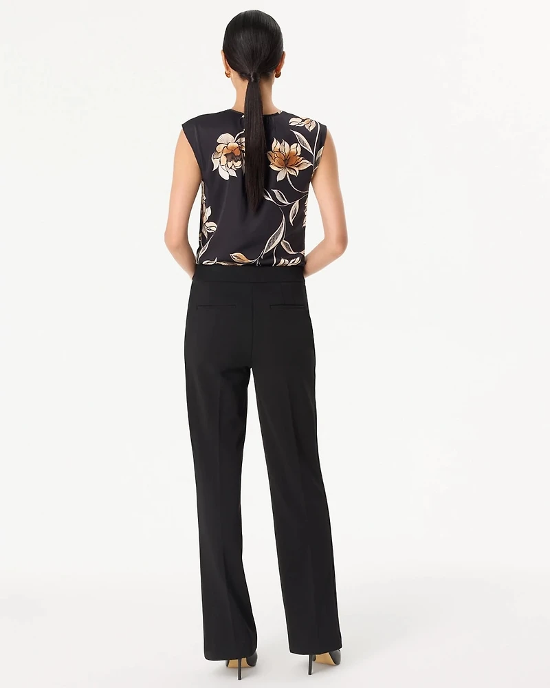 Knit Crepe High-Rise Riley Trouser