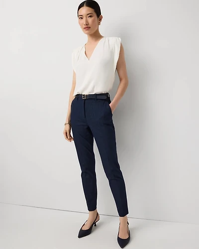 Denim-Look Elle Slim Ankle Pant