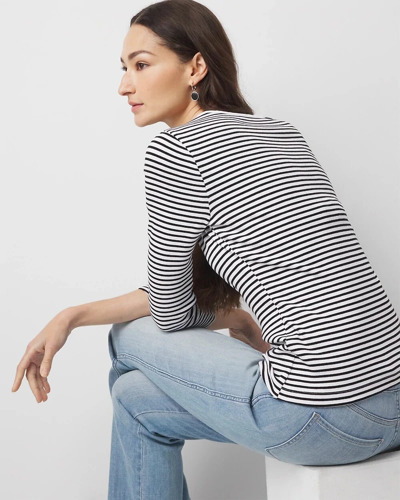 WHBM FORME™ Ribbed Stretch Boatneck Top