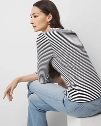 WHBM FORME™ Ribbed Stretch Boatneck Top