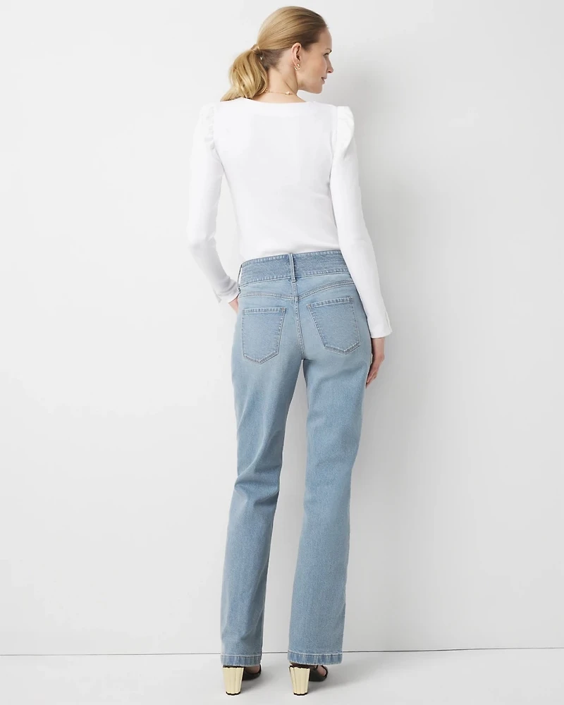Trapunto Extra High Rise Trouser Jean