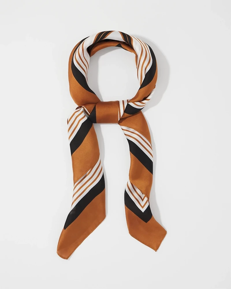 Horsebit Print Square Scarf