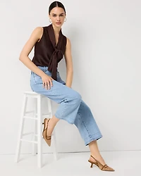 Featherweight High Rise Wide Leg Cropped Jean